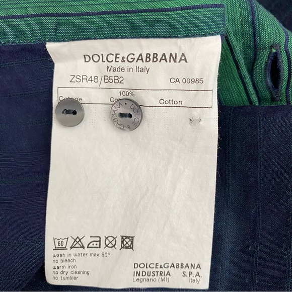 Dolce & Gabbana Striped Button Down Shirt Made In Italy - Picture 12 of 15